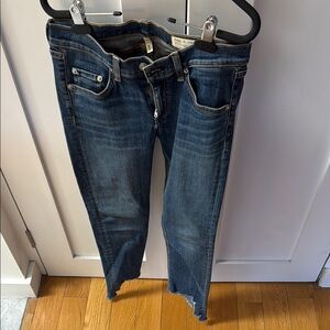 Rag & Bone capri Cropped Jeans with Distressed Hem
